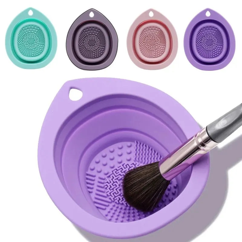 Silicone Makeup Brush Cleaner – Faltbare Reinigungsschale für Puderpuff und Make-up Pinsel