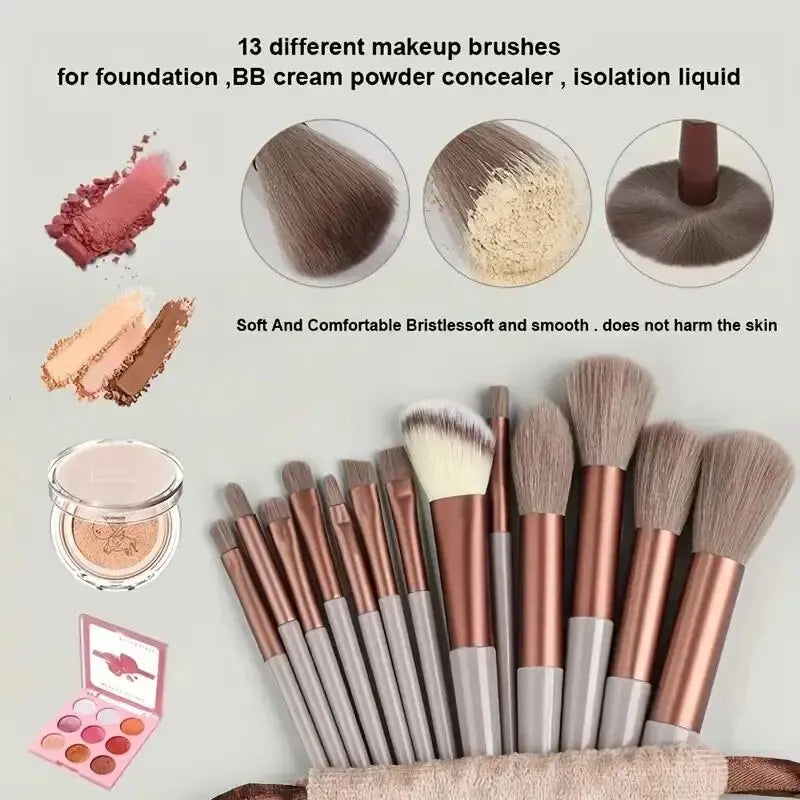 Makeup Pinsel Set – Weiche, Flauschige Professionelle Kosmetikpinsel für Foundation, Puder, Lidschatten, Kabuki & Blending