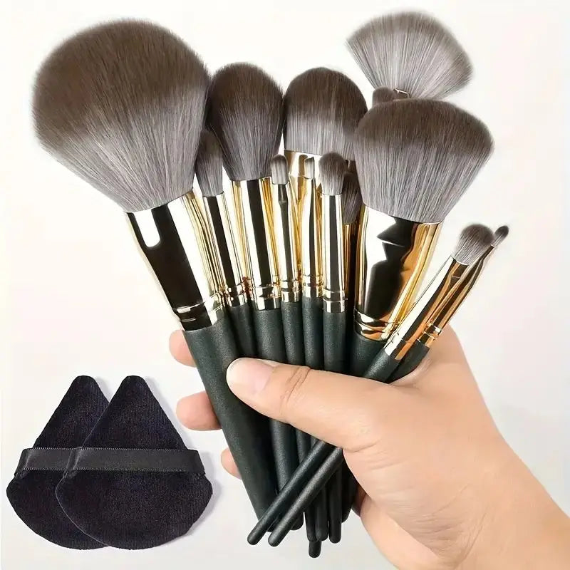 Makeup Pinsel Set – Weiche, Flauschige Professionelle Kosmetikpinsel für Foundation, Puder, Lidschatten, Kabuki & Blending