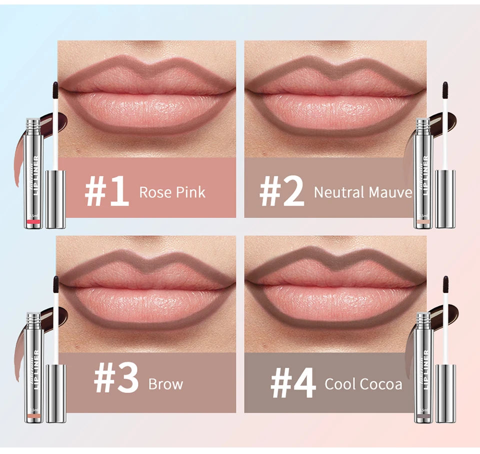 Wasserfester Lip Liner – Peel Off Tattoo Lipgloss, Langanhaltender Matte Lip Tint für Perfekte Lippenkonturen