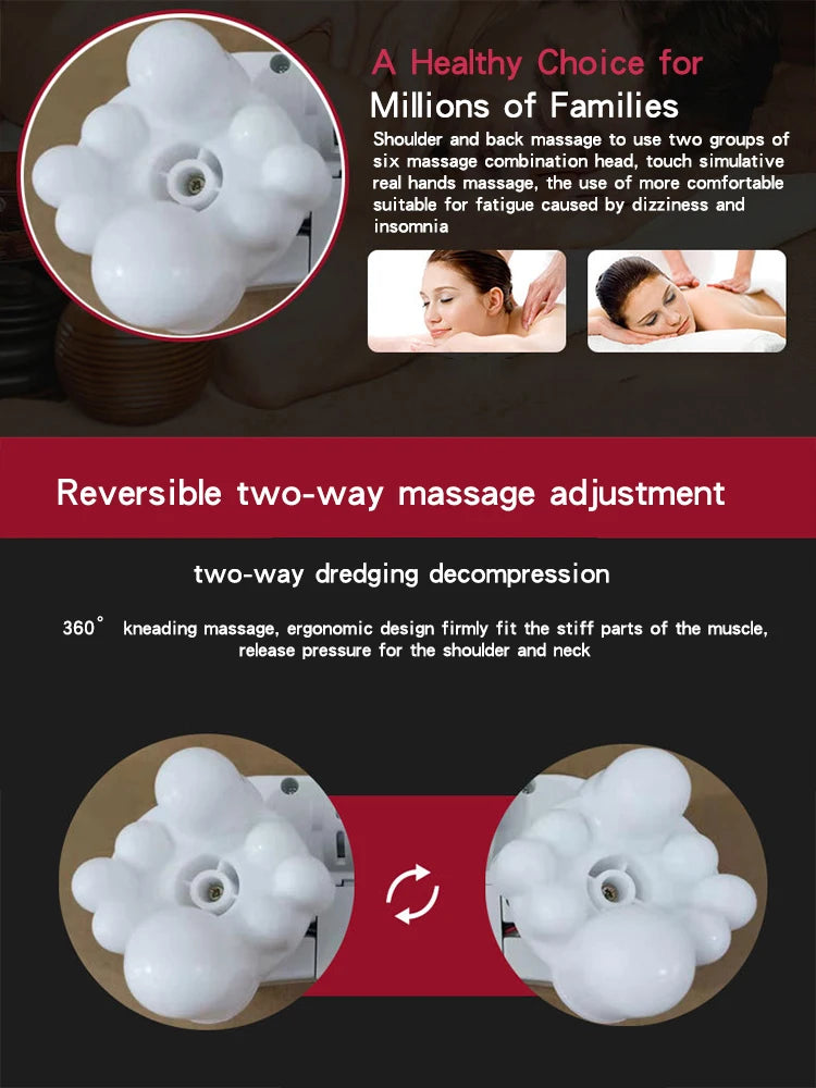 Kneading Shawl Neck Vehicle Home Massager – Whole Body Kneading Massage Shawl for Neck, Shoulder, and Waist