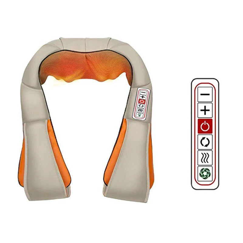 Kneading Shawl Neck Vehicle Home Massager – Whole Body Kneading Massage Shawl for Neck, Shoulder, and Waist