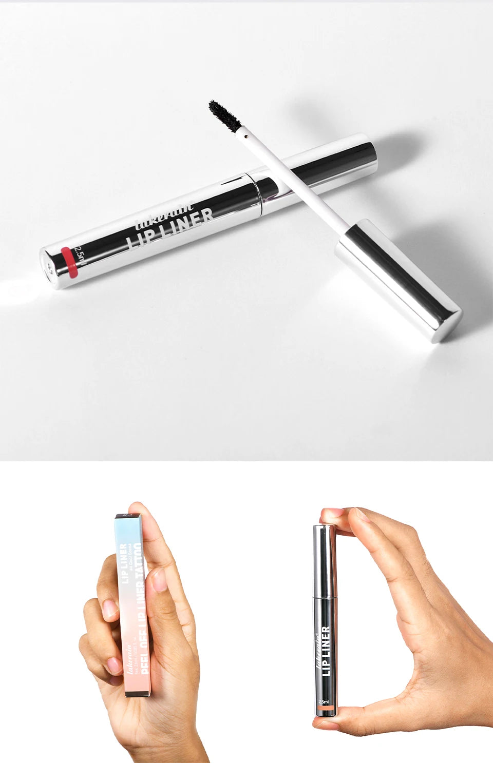 Wasserfester Lip Liner – Peel Off Tattoo Lipgloss, Langanhaltender Matte Lip Tint für Perfekte Lippenkonturen