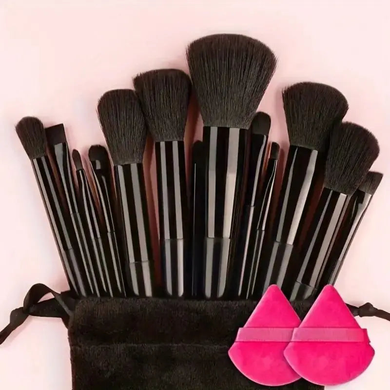 Makeup Pinsel Set – Weiche, Flauschige Professionelle Kosmetikpinsel für Foundation, Puder, Lidschatten, Kabuki & Blending