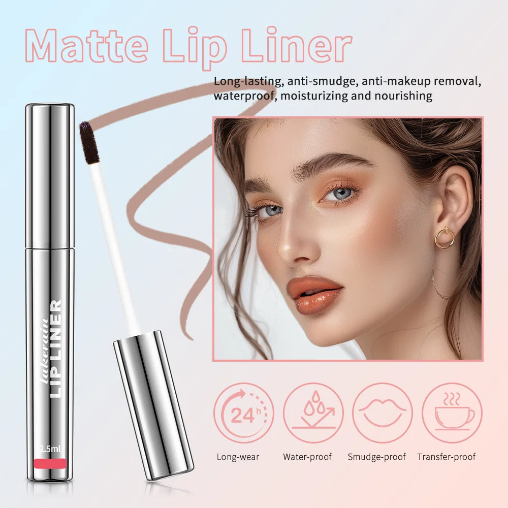 Wasserfester Lip Liner – Peel Off Tattoo Lipgloss, Langanhaltender Matte Lip Tint für Perfekte Lippenkonturen